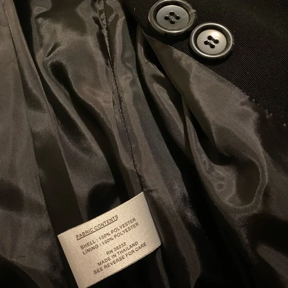 Gallery Woman Elegant Black Jacket/Trench Coat - Picture 6 of 7